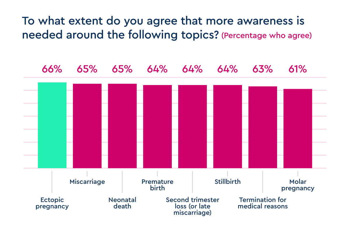 Graph demonstrating the majority of people believe more awareness is needed