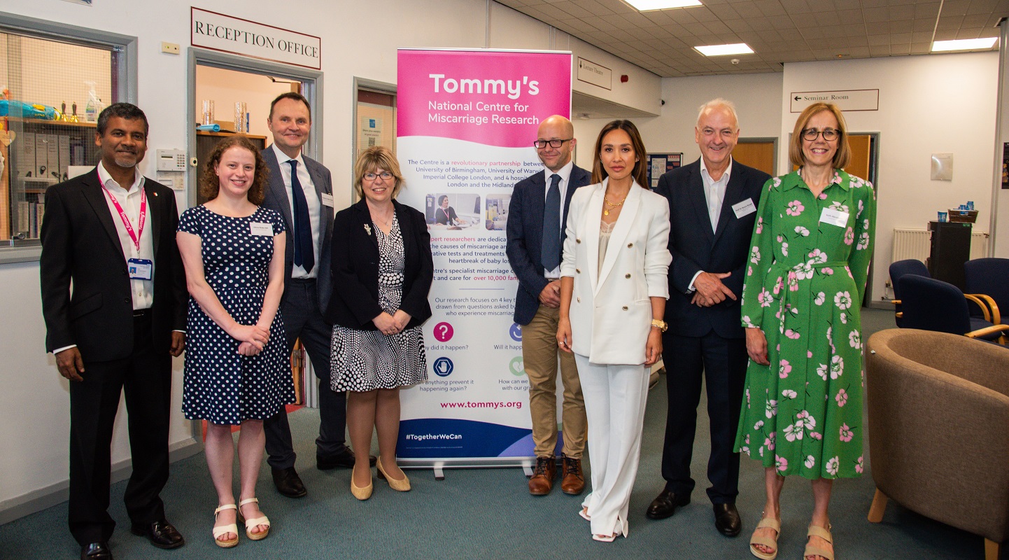 Representatives from Tommy's, Birmingham NHS, Birmingham University, meet Myleene, Maria and Olivia