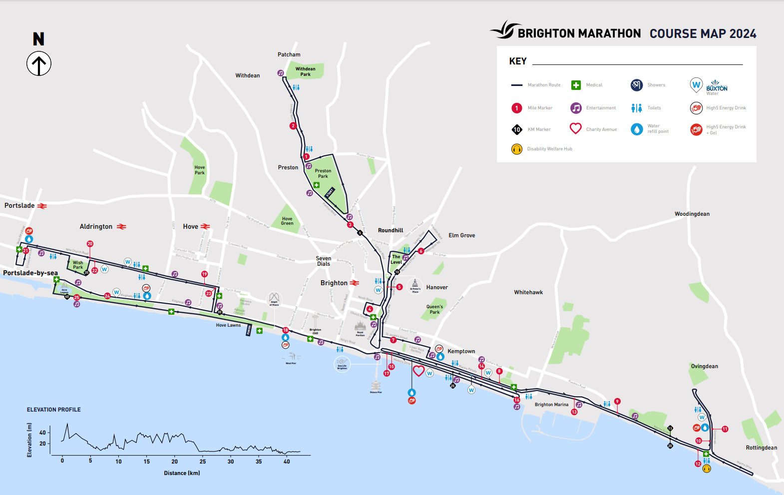 Brighton Marathon Map